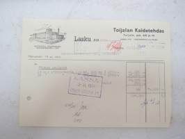 Toijalan Kaidetehdas, Toijala, 12.11.1952 -asiakirja / business document