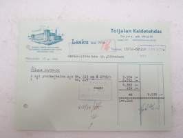 Toijalan Kaidetehdas, Toijala, 17.12.1952 -asiakirja / business document