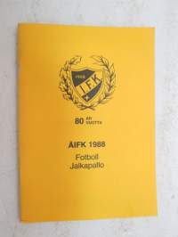 ÅIFK 1988 Fotboll - Jalkapallo II Divisioona 1988 -käsiohjelma / program, football