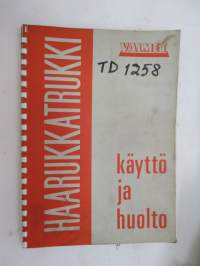 Valmet haarukkatrukki TD1258 - käyttö ja huolto / forklift operator´s manual in finnish