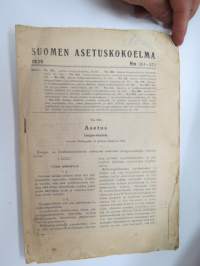 Suomen Asetuskokoelma 1920 nr 261-211 - Sisältää eri asetuksia kauppalaivastosta ja merenkulusta -statutes regarding ships and seafare