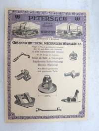 Peters & Cie, Warstein - Gesenkschmieden u. Mechanische Werkstetten, myyntiesite saksaksi / brochure