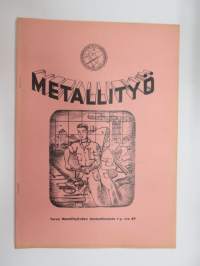 Metallityö 1958 toukokuu - Turun Metallityöväen Ammattiosasto ry nr 49 lehti -trade union publication