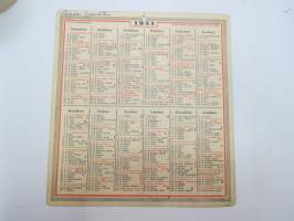 Seinäkalenteri / seinäalmanakka 1951 -wall calendar
