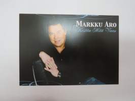 Markku Aro -ihailijakortti, käsinkirjoitettu omiste 