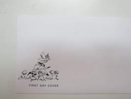 Muumi-hahmoja - Moomin figures First Day Cover -ensipäivänkuori