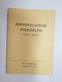 Anniskeluohjekokoelma, voimassa 1.1.1969 lähtien - Oy Alko Ab