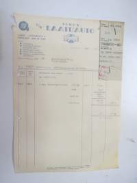 Turun Laatuauto, Turku 20.8.1947 - Autokoulu ja autokorjaamo Visa, Uusikaupunki -asiakirja / business document