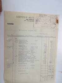 Hämeen autokeskus Oy, Lahti 23.1.1948 - Autokoulu ja autokorjaamo Visa, Uusikaupunki -asiakirja / business document