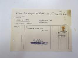 Uudenkaupungin Telakka ja Konepaja Oy, 2.6.1948 - Autokoulu ja autokorjaamo Visa, Uusikaupunki -asiakirja / business document