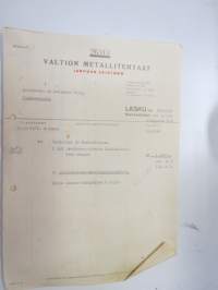 VMT Valtion Metallitehtaat Janhuan Veistämö, Uusikaupunki, 4.8.1949 - Autokoulu ja autokorjaamo Visa, Uusikaupunki -asiakirja / business document