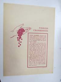 Finnish cranberries (Vaccinium Oxycoccus) -marjanviejän (forstmästare Ingman) pakkausetiketti, painettu 14.10.1933 (Frenckell) -label