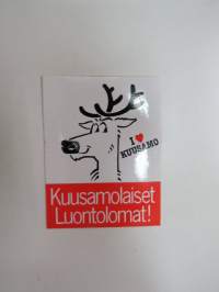 I love Kuusamo - Kuusamolaiset luontolomat! -tarra / sticker