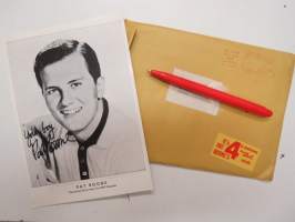 Pat Boone -ihailijakortti + postituskuori Suomeen / fan card