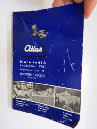 Atlas / Suomen Trikoo hinnasto 61 A kevätkausi 1961 - sukat, alusvaatteet ja puvusto -kuvitettu tuoteluettelo / catalog