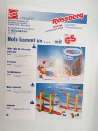 Rossberg / Heros puuleikkikalut 1987 tuoteluettelo -toy catalog