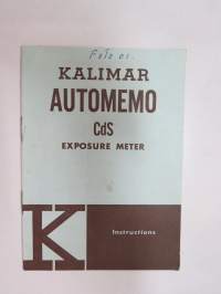 Kalimar Automemo Cds Exposure Meter instruction manual -valotusmittari käyttöohjeet
