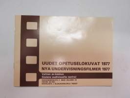 Valtion AV-keskus - Uudet opetuselokuvat 1977 -16 mm kaitafilmielokuvien luettelo / 16 mm movie catalog