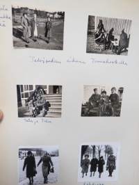 Talvisodan aikana Tervakoskella / Tallinnassa 1930-luvulla -albumisivu / photographs