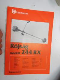 Husqvarna 244RX Röjsåg bruksanvisning -raivaussaha, käyttöohjekirja ruotsiksi / clearing saw manual in swedish
