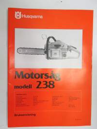 Husqvarna 238 motorsåg bruksanvisning -manual in swedish