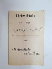 Järjestötalo valmiiksi - Turku, nr 0010, varainkeruuta SKDL:n Turun Kunnallisjärjestön toimitaloon, palasista koostuva talon kuva