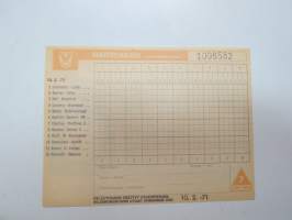 Veikkauskuponki - Vakioveikkaus - Stryktips 10.2.1971, nr 1096582 -pools coupon