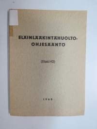 Eläinlääkintähuolto-ohjesääntö (EllääkHO) 1960 -Finnish army manual, animal care