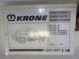 Krone Big Pack 88, 127, 128, 88 MultiCut, 127 MultiCut, 128 MultiCut from machine nr 545 000 Ersatzteile - Spare parts -Pièces detachees -varaosaluettelo