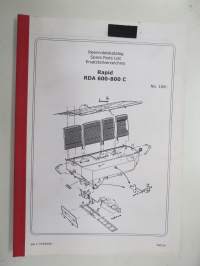 Väderstad Rapid RDA 600-800 C nr. 106-  Reservdelskatalog / Spare parts list / Ersatzteilverzeichnis -varaosaluettelo