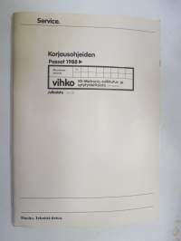 Volkswagen & Audi Service - Volkswagen Passat 1988- KE-Motronic-suihkutus- ja sytytyslaitteisto (4-syl.) -service booklet