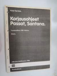 Volkswagen & Audi Service - Korjausohjeet Volkswagen Passat, Santana vuosimallista 1981 lähtien, Alusta -service booklet