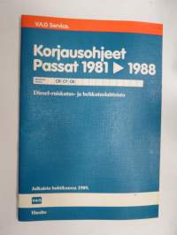 Volkswagen & Audi Service - Korjausohjeet Volkswagen Passat 1981-1988 CR, CY, CK, Diesel-ruiskutus- ja hehkutuslaitteisto -service booklet