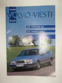 Volvo-Viesti 1992 nr 3 -asiakaslehti / customer magazine - Renault Uutiset samassa