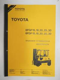 Toyota 6FGF15, 18, 20, 25, 30, 6FDF15, 18, 20, 25, 30 -ohjaamon varaosakirja, sähkökaavio