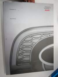 Audi RS 6 Presseinfo -kansio, sisältää mm. noin 25 kpl pressivalokuvia
