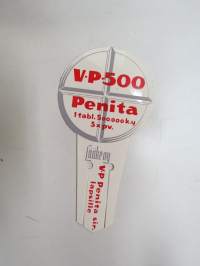 VP500 Penita - Lääke Oy -lääkemainos / kirjanmerkki -bookmark
