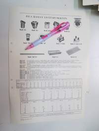 Wärtsilä Konesilta Pica-rasian lisätarvikkeita malli YE, YG, YFS, YFV, YI, YH 16, YP, Y 6105, Y 6126/2, YM/YS, YL, YN -myyntiesite / brochure