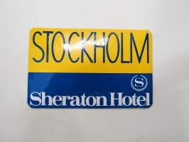 Stockholm Sheraton Hotel -tarra / sticker