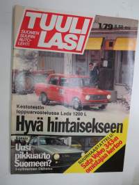 Tuulilasi 1979 nr 1, Lada 1200 L, Volvo 343 100 omistajahaastattelua, Charade XG, Toyota maasturi Pickup, Chrysler Horizon, Henri Toivonen,Autopaketti Saksaan, ym.