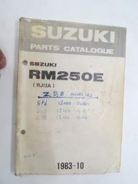 Suzuki RM250E (RJ12A) parts catalogue -varaosaluettelo