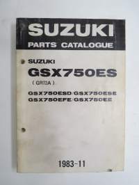 Suzuki GSX750ES (GR72A), GSX750ESD / GSX750ESE / GSX750EFE / GSX750EE parts catalogue -varaosaluettelo