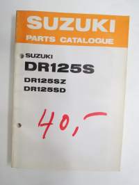 Suzuki DR125S, DR125SZ, DR125SD parts catalogue -varaosaluettelo