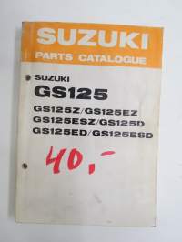 Suzuki GS125, GS125Z / GS125EZ / GS125ESZ / GS125D / GS125ED / GS125ESD parts catalogue -varaosaluettelo
