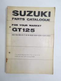 Suzuki GR125 E2, E4, E6, E17, E18, E22, E24, E25, E28, E32 parts catalogue -varaosaluettelo