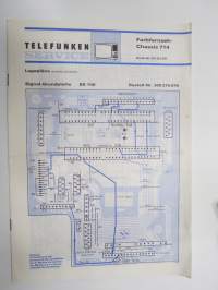 Telefunken Service Farbfernseh-Chassis 714 Signal-Grundplatte BS 100 -huolto-ohjeet, piirikaavio, ym.