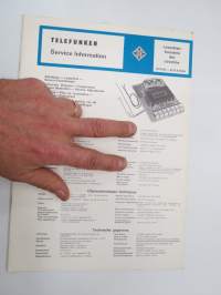 Telefunken Service cassetten baustein der cavatine RVH 69-4575 R/KDA Magnetophon -huolto-ohjeet, piirikaavio, ym.