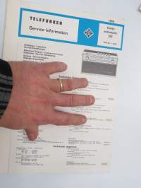 Telefunken Service Information Banjo automatic 201 -huolto-ohjeet, piirikaavio, ym.