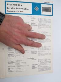 Telefunken Service Information Bayreuth 5538 WK -huolto-ohjeet, piirikaavio, ym.