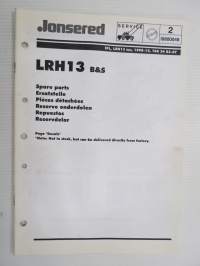 Jonsered LRH 13 B&S Spare parts / Ersatzteile / Pièces détachées / Reserve onderdelen / Repuestos / Reservdelar